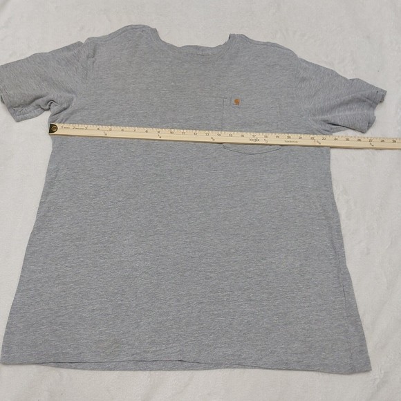 Carhartt Relaxed Fit Gray Short Sleeve Workwear Pocket T-Shirt Men's Size Large - Picture 3 of 6